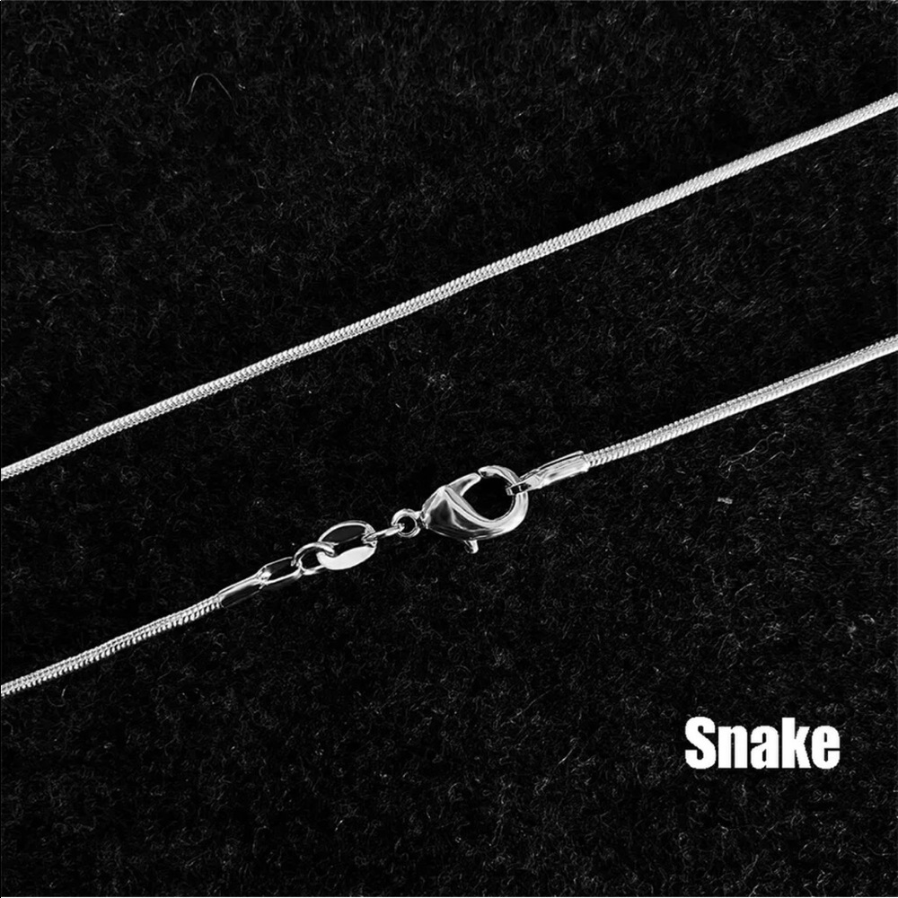 Sterling Silver Plated Snake Chain Necklace
